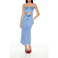 Detachable Denim Overall Dress