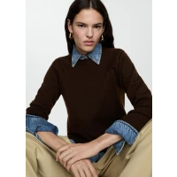 Fine-knit wool-blend sweater
