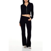 Foldover Sweater-Knit Pants