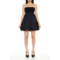 Bubble-Hem Mini Dress