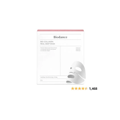 BIODANCE Bio-Collagen Real Deep Mask, Hydrating Overnight Mask, Pore Minimizing, Elasticity Improvement, 34g x4ea