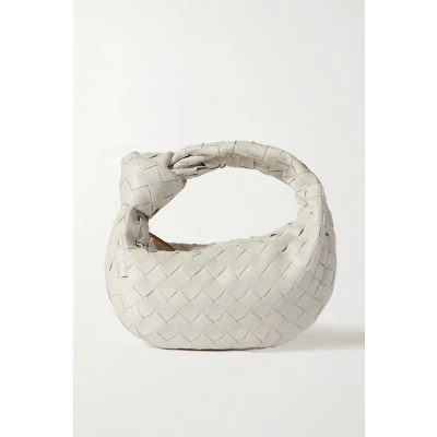 BOTTEGA VENETA - Jodie Mini Knotted Intrecciato Leather Tote - White