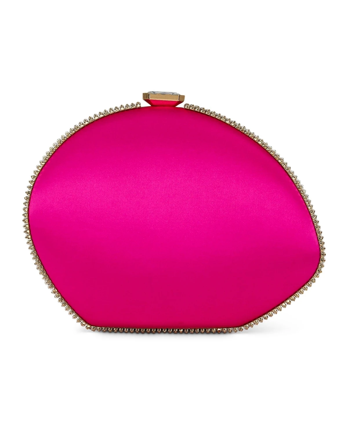 Woman's Novalie Crystal Satin Minaudiere - Neon pink