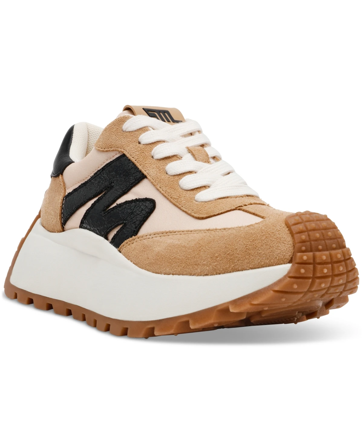 Steve Madden Women's Supercampo Chunky Lace-Up Sneakers - Tan Multi
