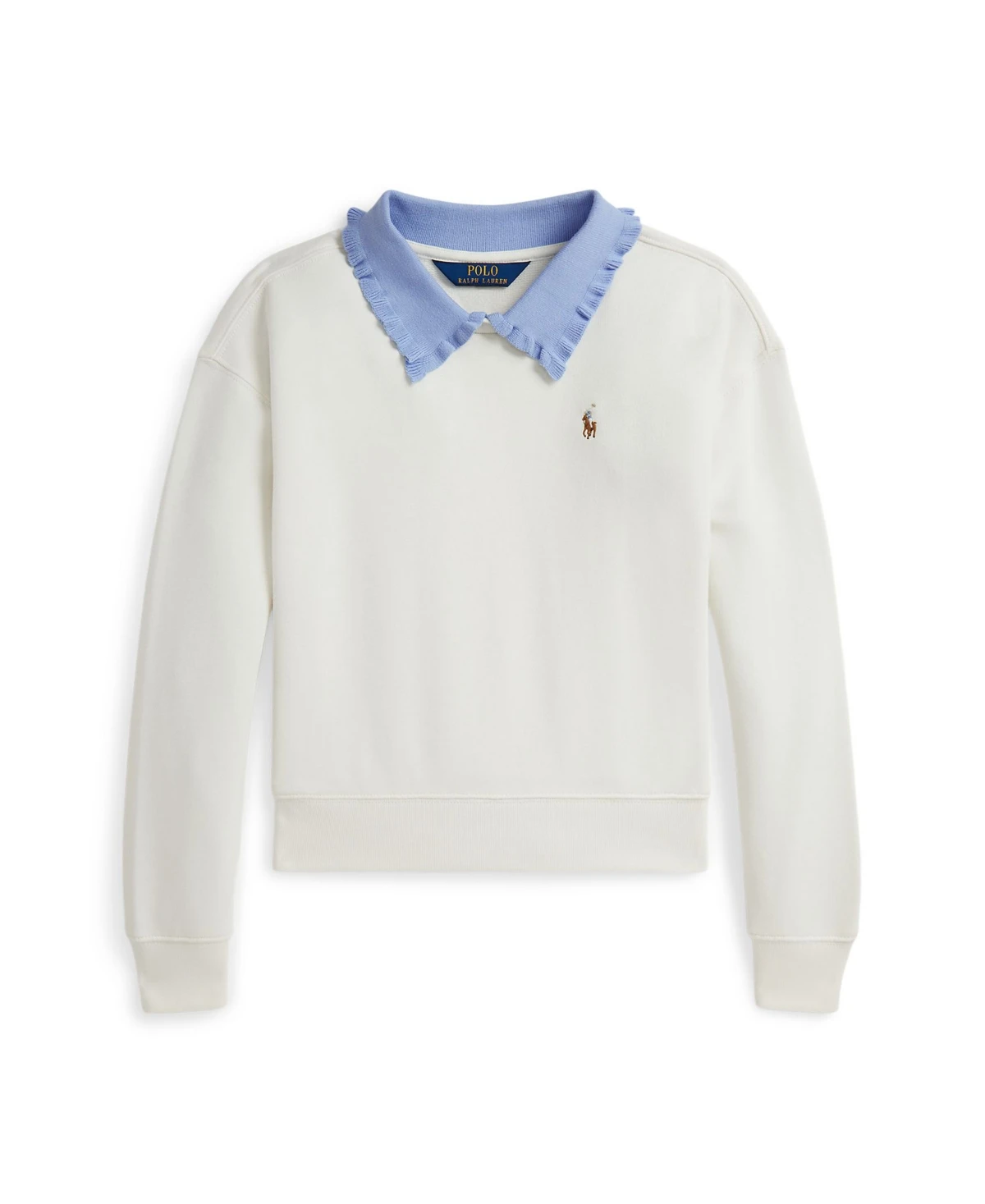 Polo Ralph Lauren Big Girls Collared Terry Sweatshirt - Nevis