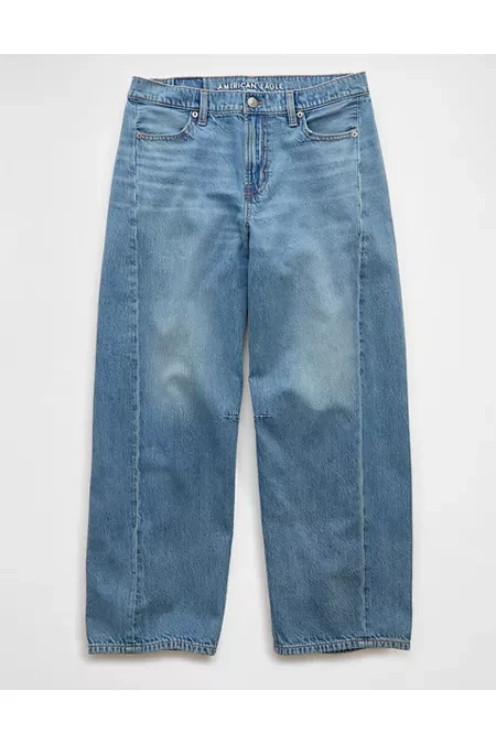 AE Dreamy Drape Strigid Barrel Jean Women's Indigo Waters