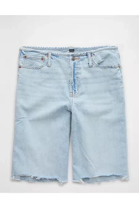 AE 11" Dreamy Drape Stretch High-Waisted Jort Women's Light Tinted Wash