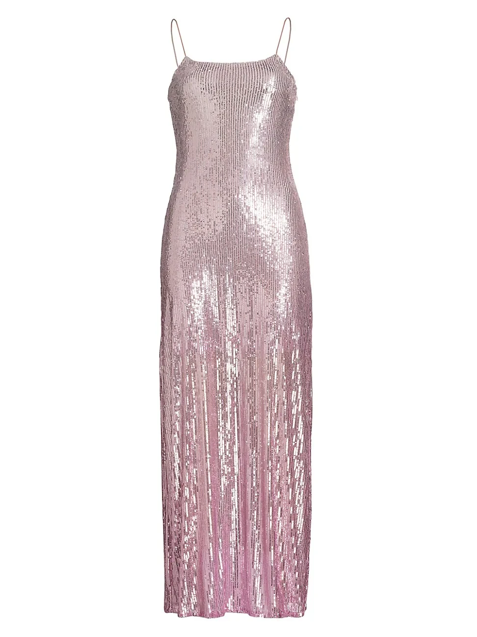 Womens Grand Sequin-Embroidered Gown - Pink Ombre -