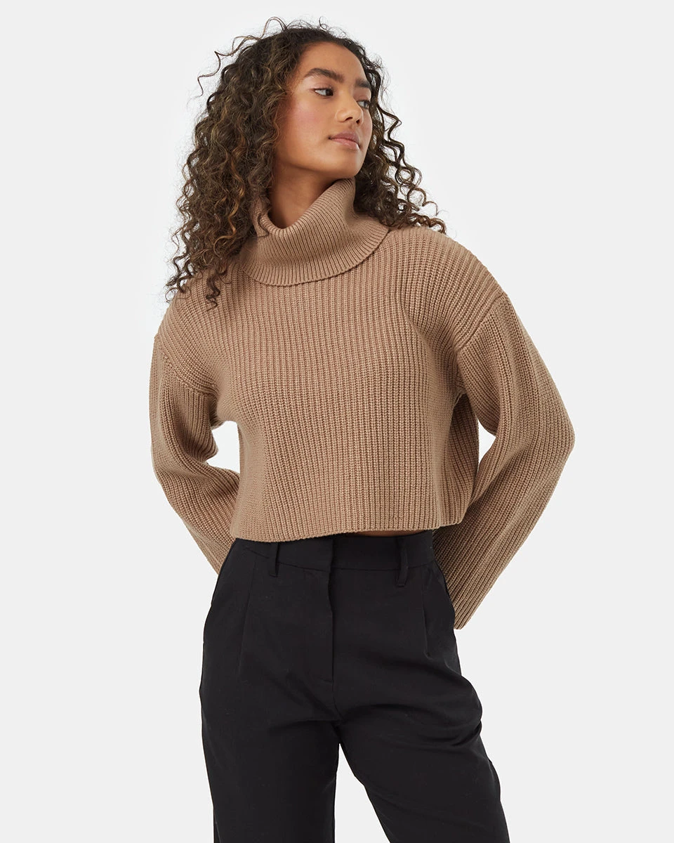 Womens Highline Wide Neck Turtleneck | Recycled Polyester