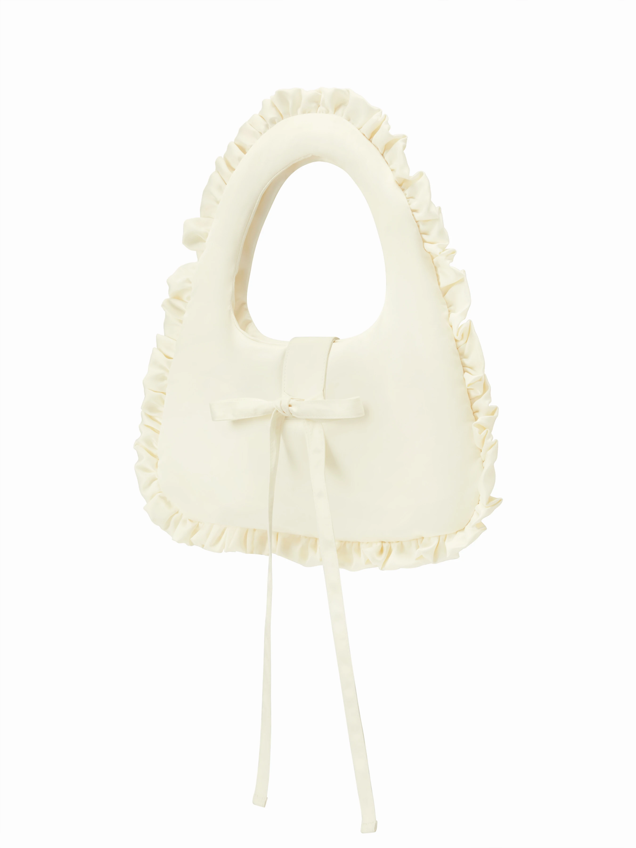 Satin BOWKNOT & PLEATED TRIM HANDBAG For Daily Casual Date