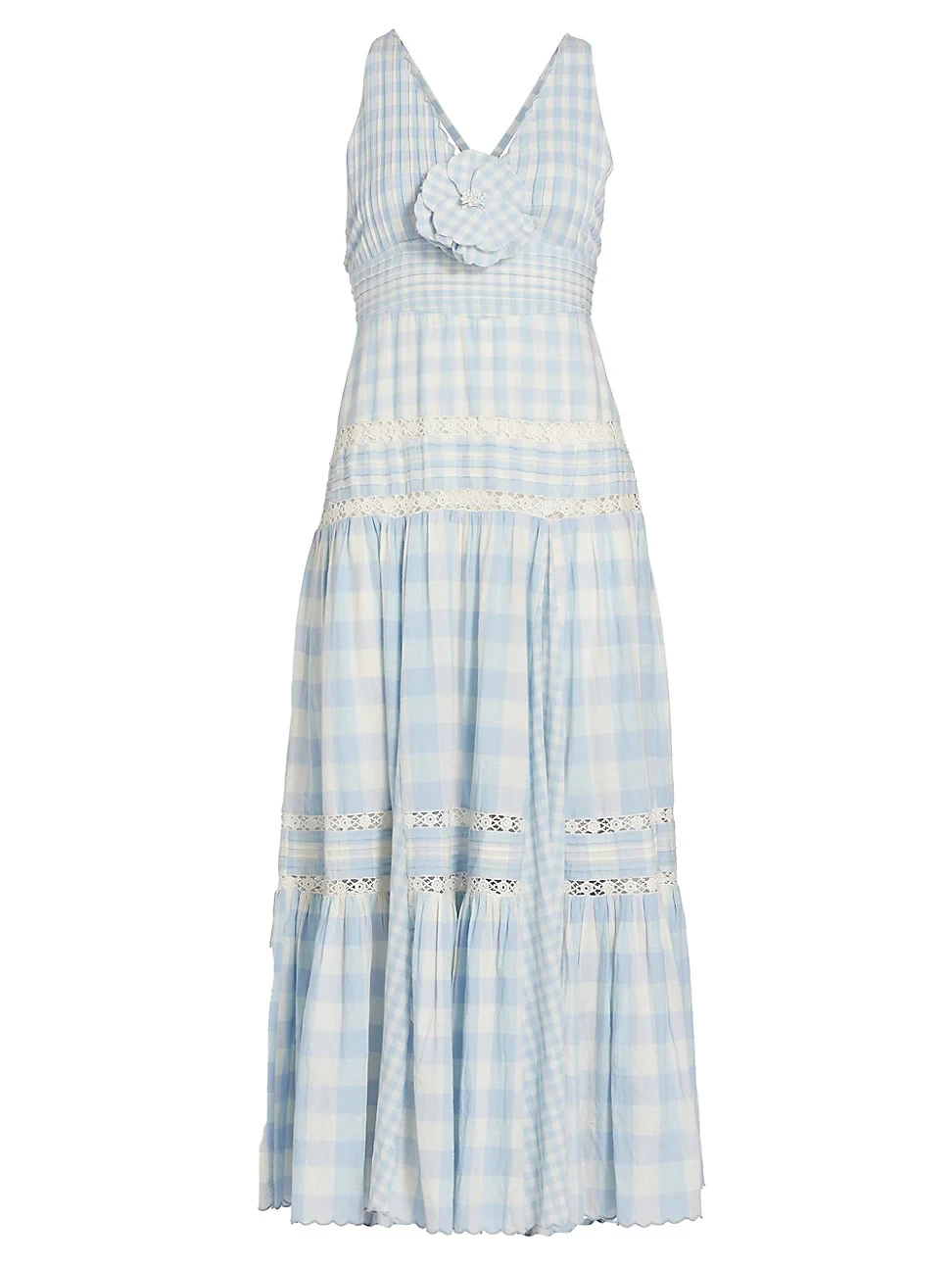 Womens Roan Gingham Midi-Dress - Blue Patriot -