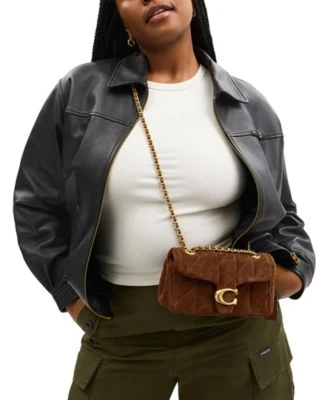 Suede Tabby Shoulder Bag 26 With Quilting
