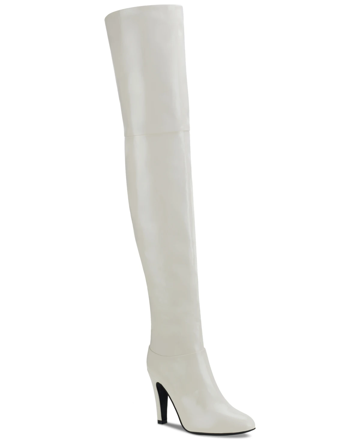 Jeffrey Campbell Overlook Over-the-Knee Heeled Dress Boots - Ivory