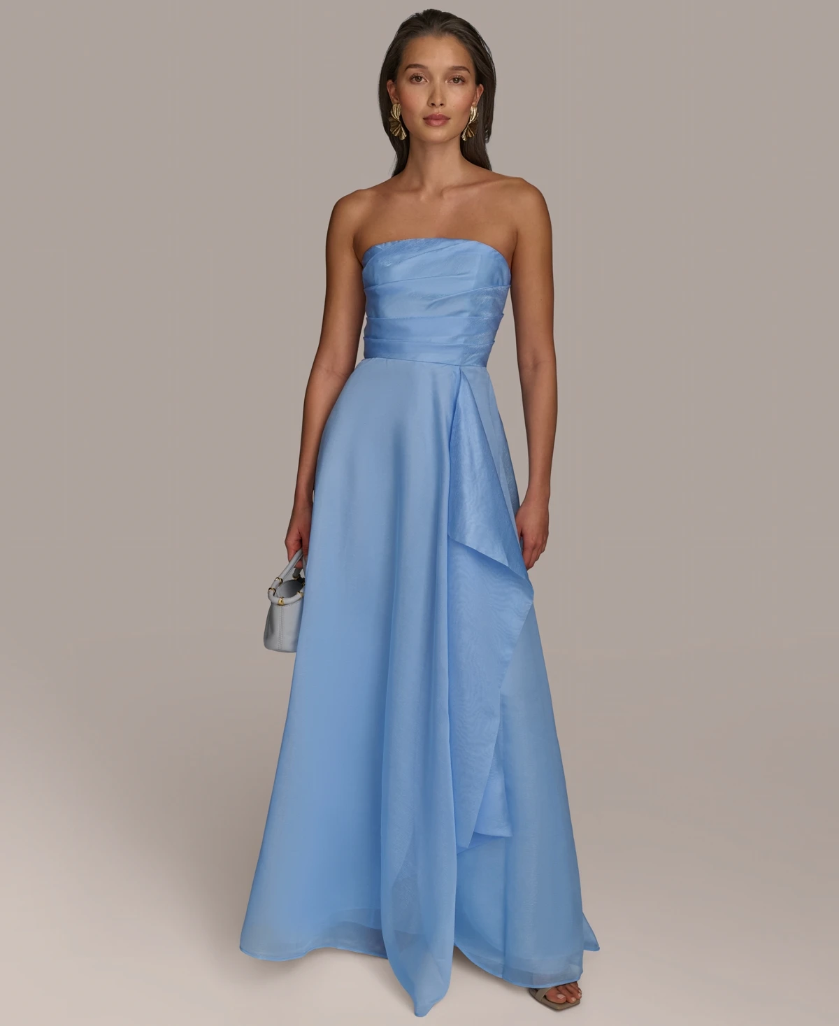 Donna Karan New York Women's Ruched Strapless Gown - Cielo