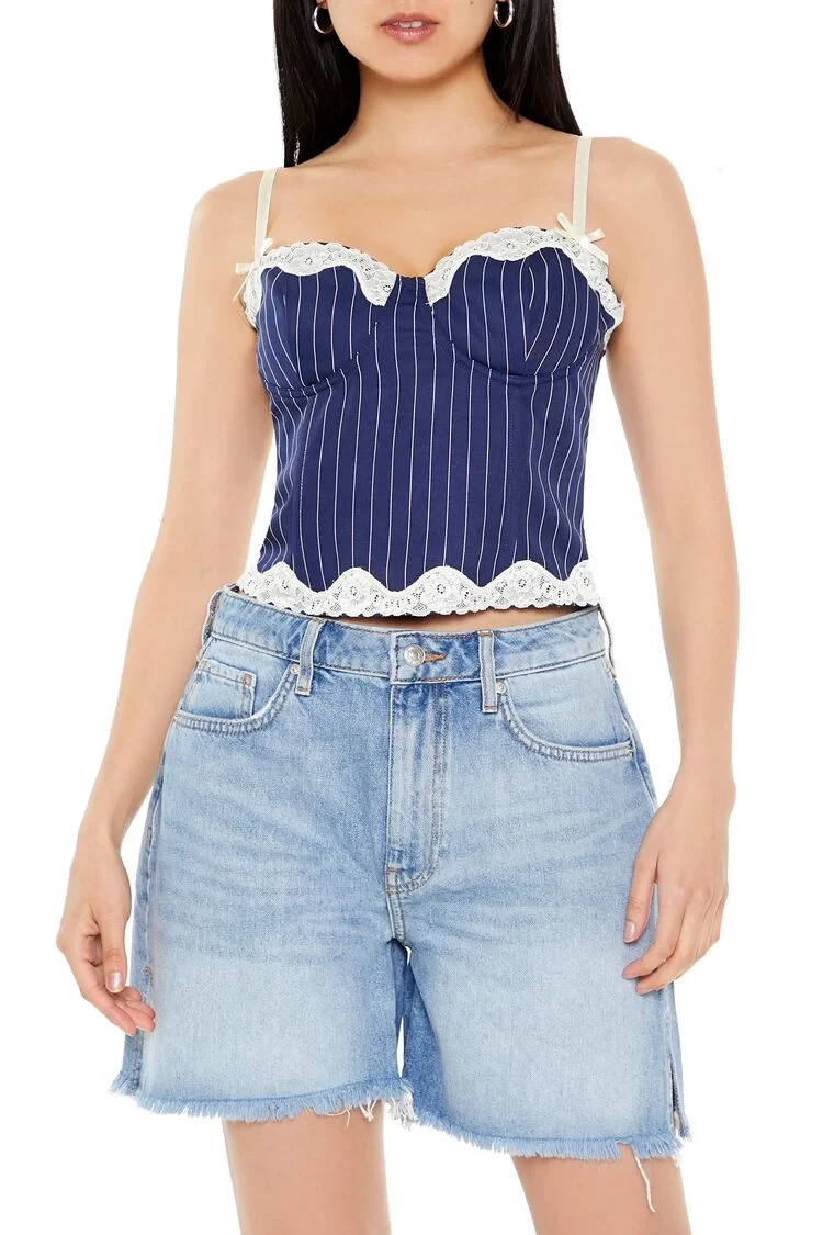 Pinstriped Sweetheart Cami