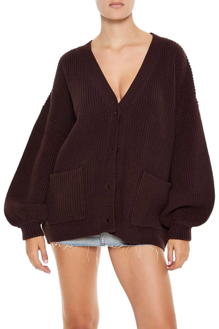 Drop-Sleeve Cardigan Sweater