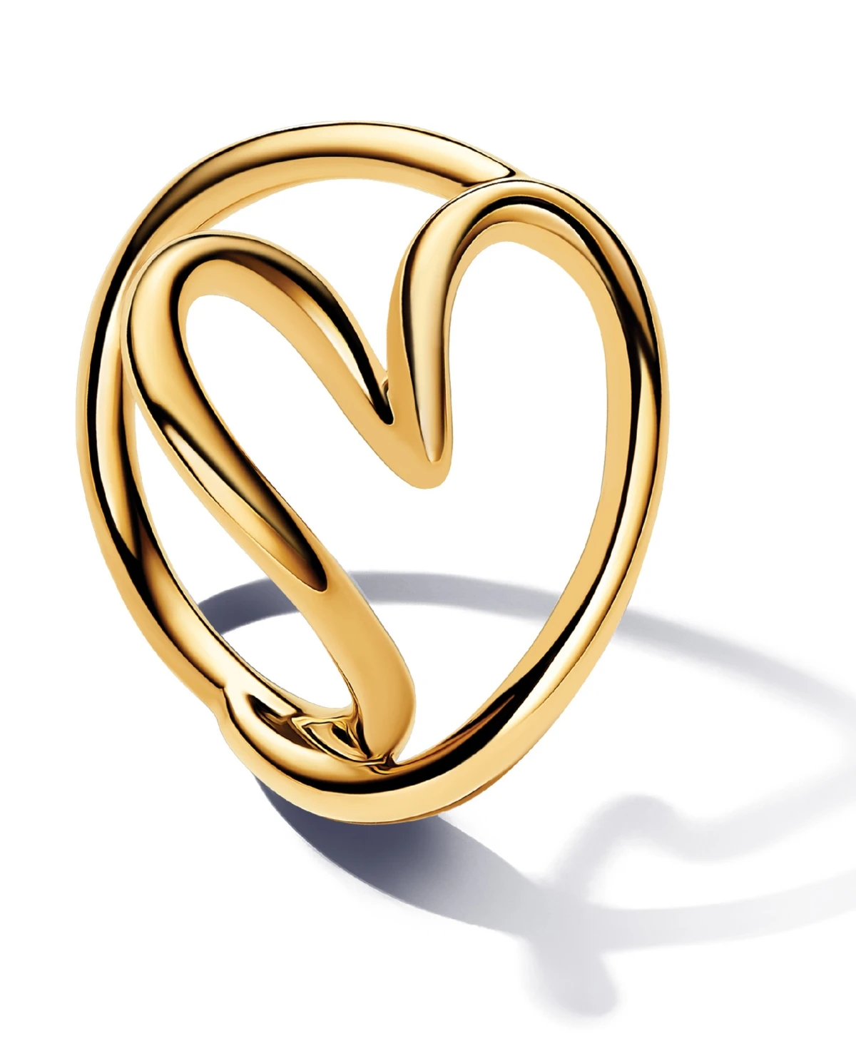 Pandora Shaped Heart Ring in 14k Gold-plated - Gold