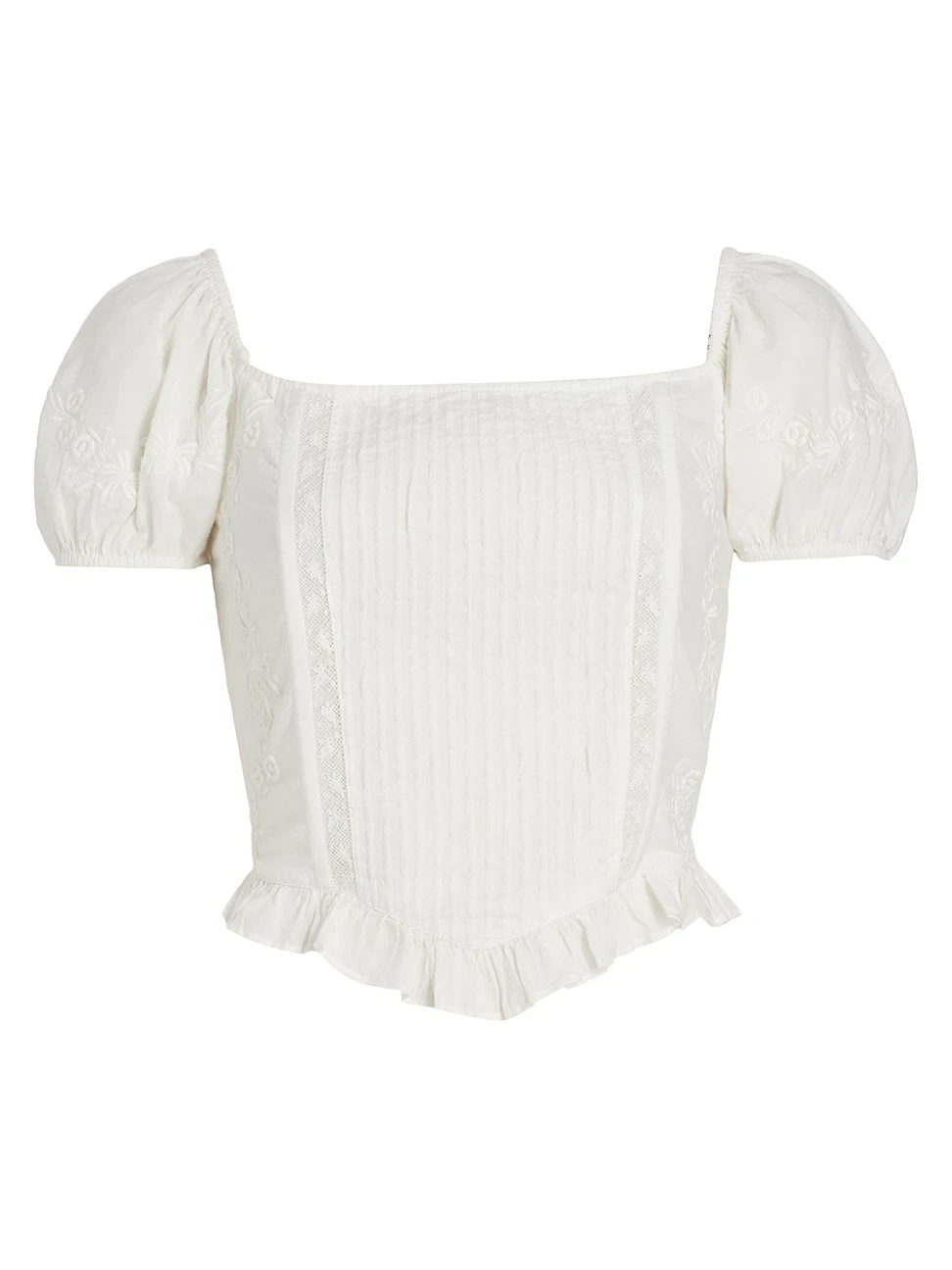 Womens Breonna Corset Top - True White -