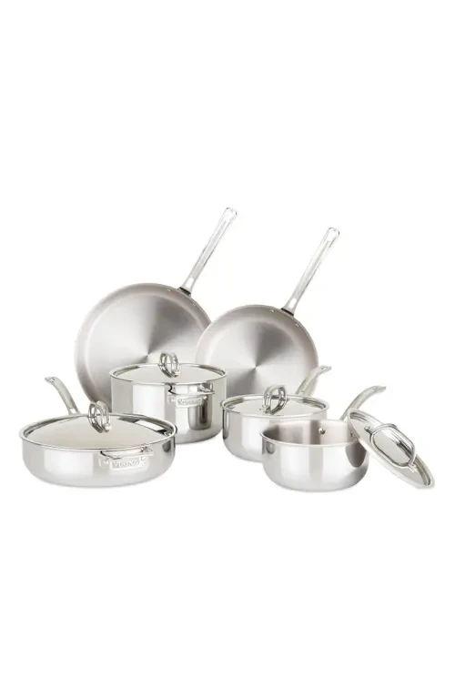 Viking 7-Ply Titanium 10-Piece Cookware Set with Bonus 15-Piece Cutlery Set in Multi at Nordstrom