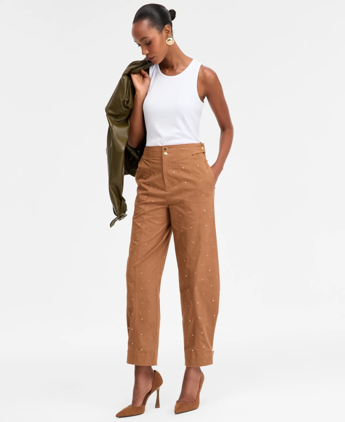 Women's Studded Tapered Pants
