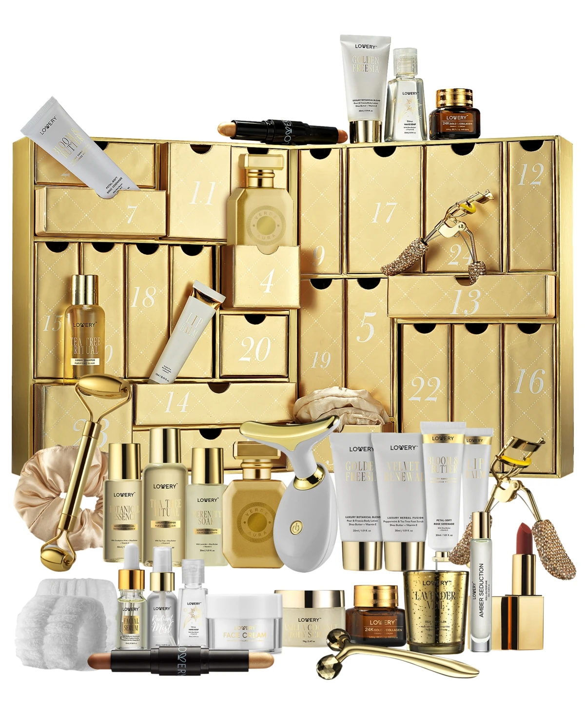 Lovery 24-Pc. Luxury Skincare and Beauty Advent Calendar Set