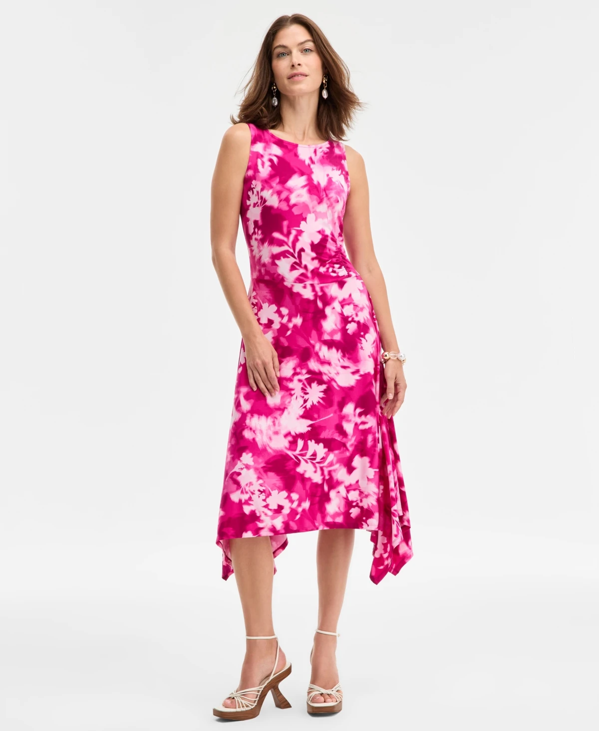 I.n.c. International Concepts Women's Scoop-Neck Asymmetric-Hem Dress