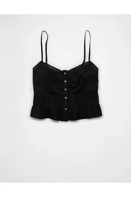 AE Lace Corset Cami Women's Black