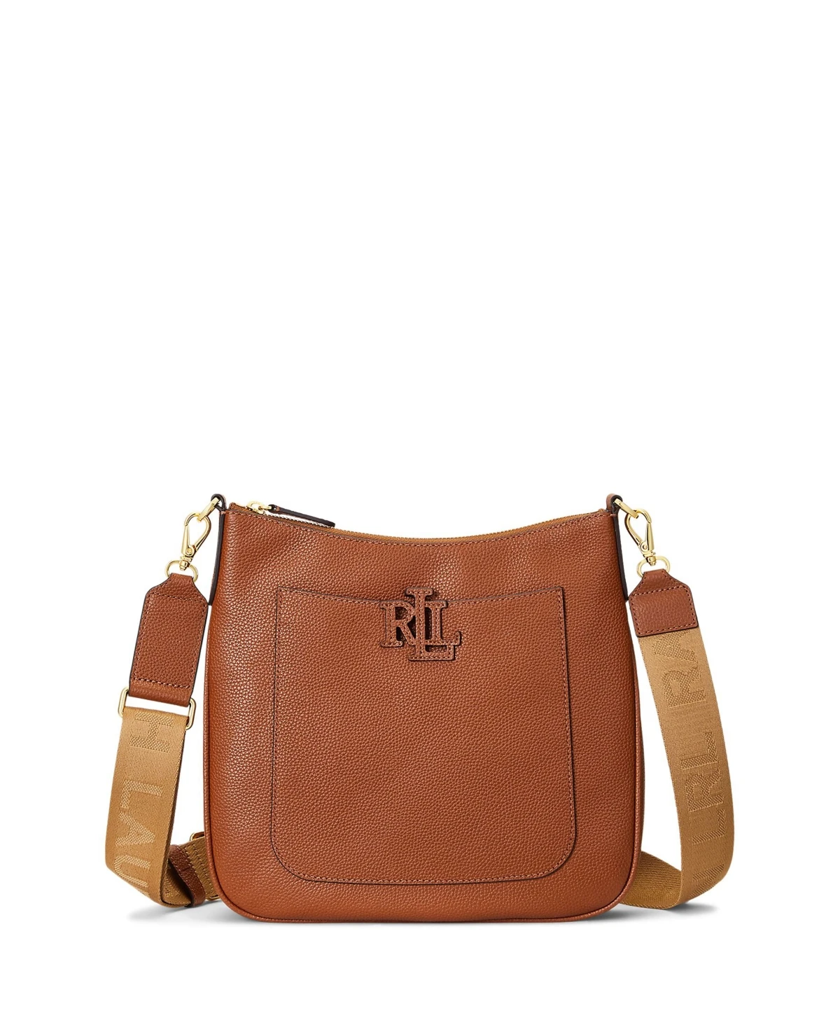 Lauren Ralph Lauren Cameryn Pebbled Leather Small Crossbody - Lauren Tan