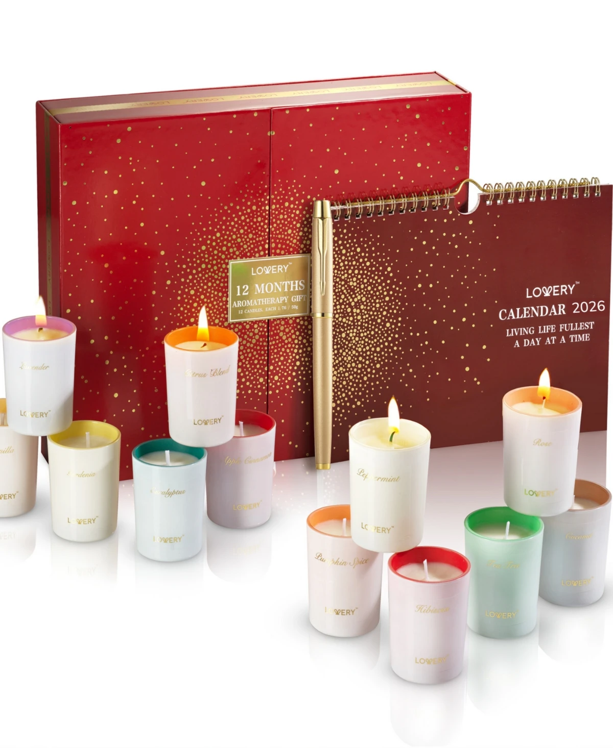 Lovery 14-Pc. Limited Edition Candle Advent Calendar Aromatherapy Gift Set
