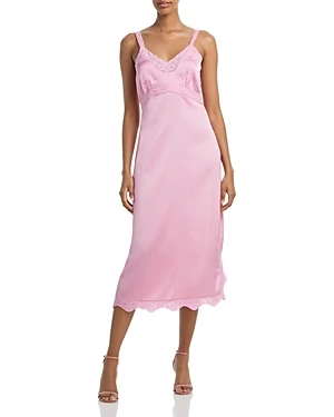 LoveShackFancy Mazarin Midi Slip Dress