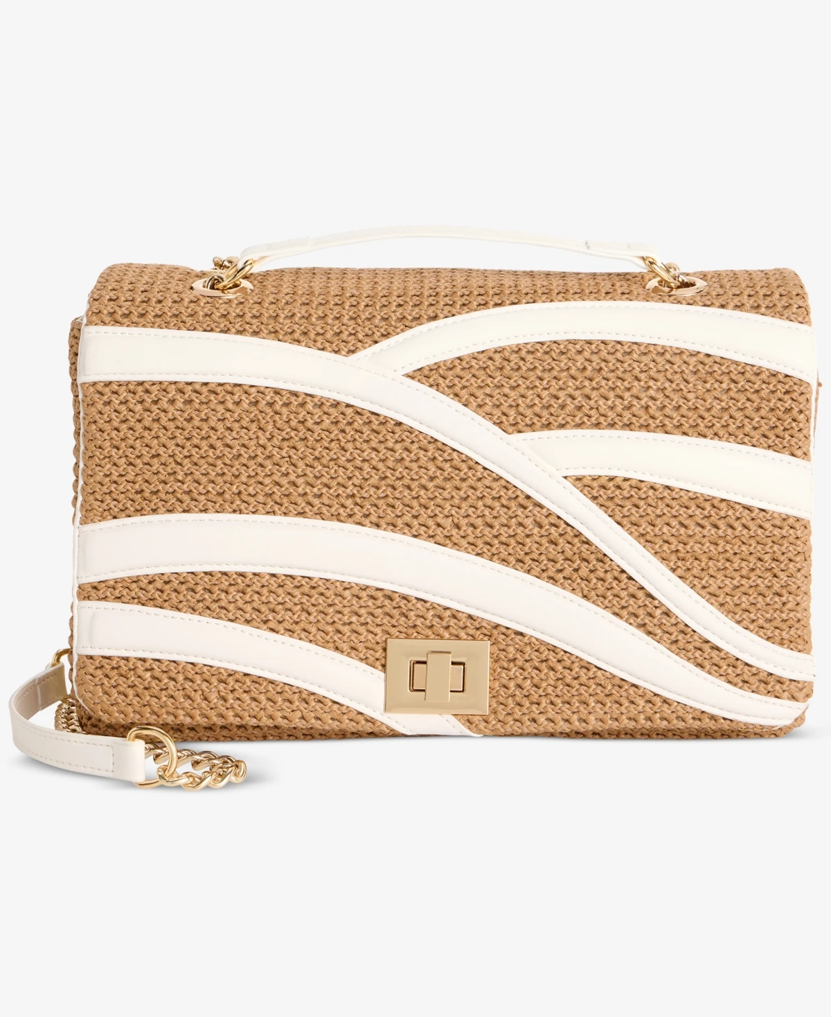 I.n.c. International Concepts Ajae Straw Overlay Shoulder Bag