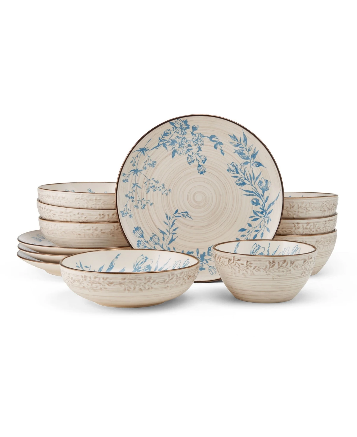 Pfaltzgraff Bella 12 Pc. Dinnerware Set, Service for 4 - Gray