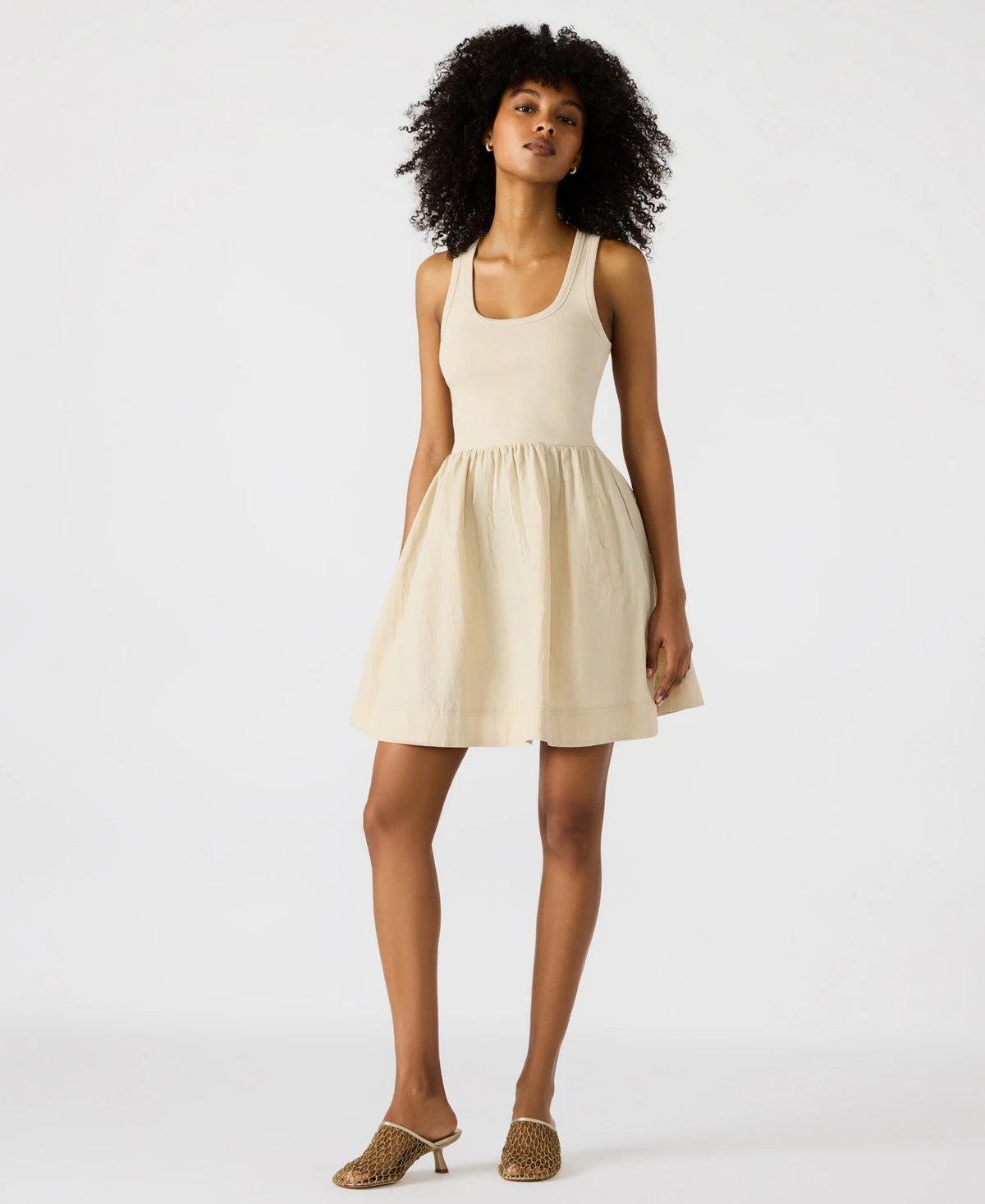 Steve Madden Women's Tottenham Fit & Flare Dress - Sandy Beige