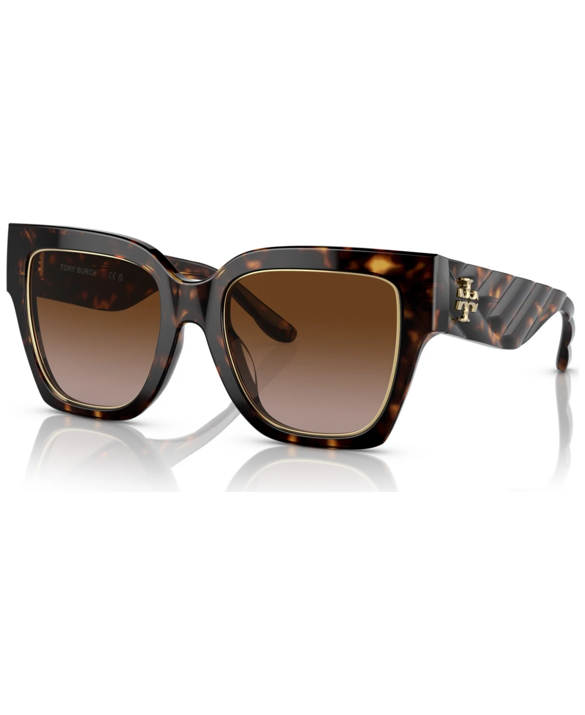Tory Burch Women's Sunglasses, TY7180U - Dark Tortoise/Brown Gradient