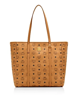 Mcm Medium Aren Top Zip Shopper in Visetos