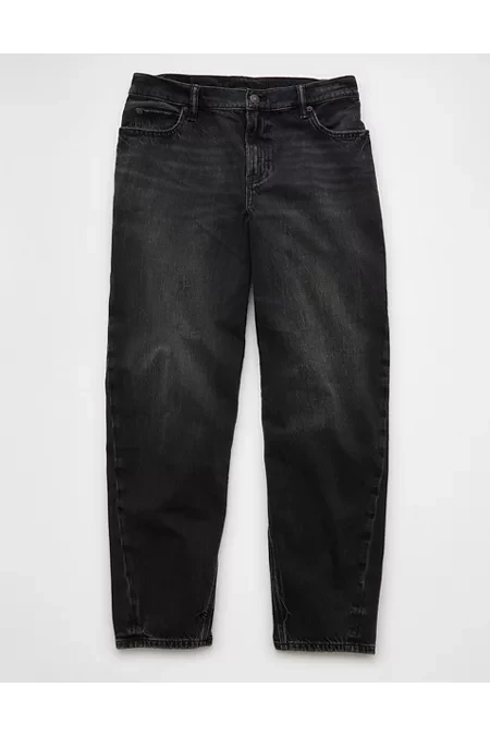 AE Strigid Low-Rise Baggy Barrel Jean Women's Washed Black