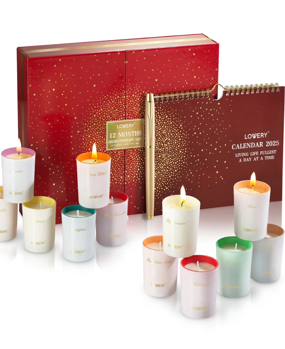 Lovery 14-Pc. Limited Edition Candle Advent Calendar Aromatherapy Gift Set