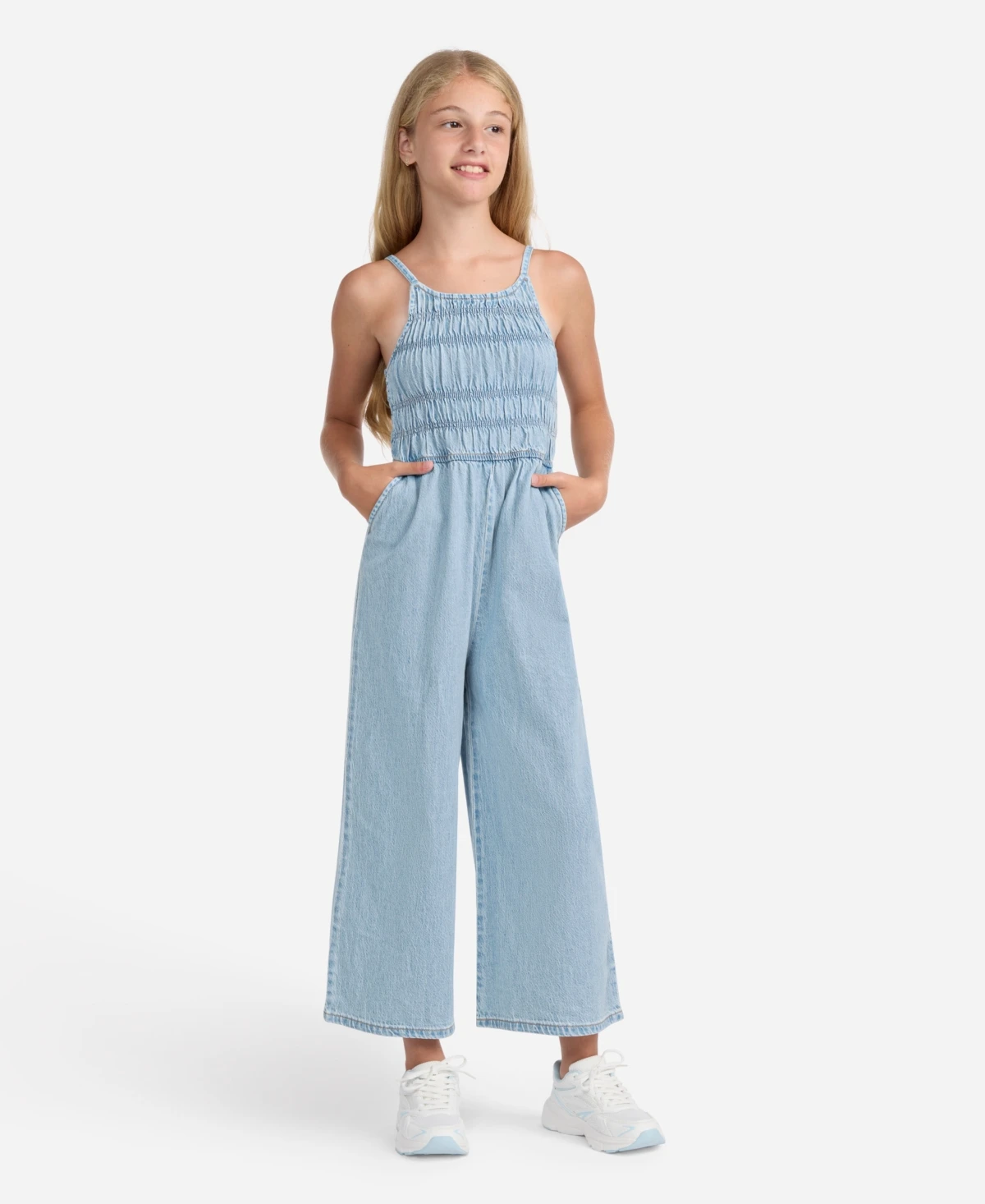 abercrombie kids Girls High Neck Jumpsuit - Blue
