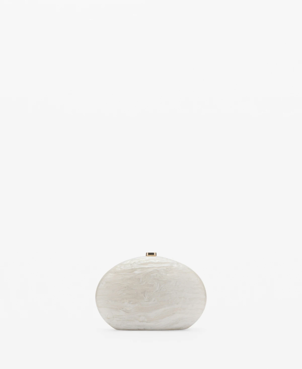 Mango Women's Acrylic Clutch Bag - Ivory White