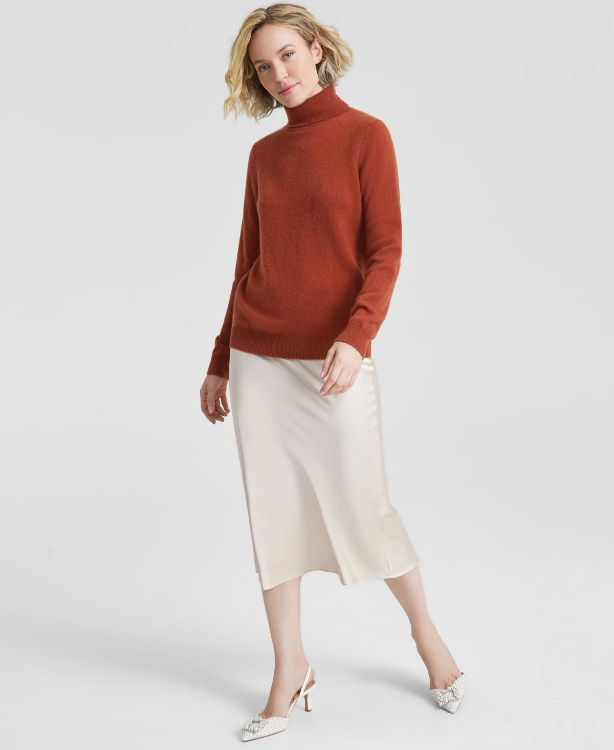 Charter Club 100% Cashmere Petite Turtleneck Sweater