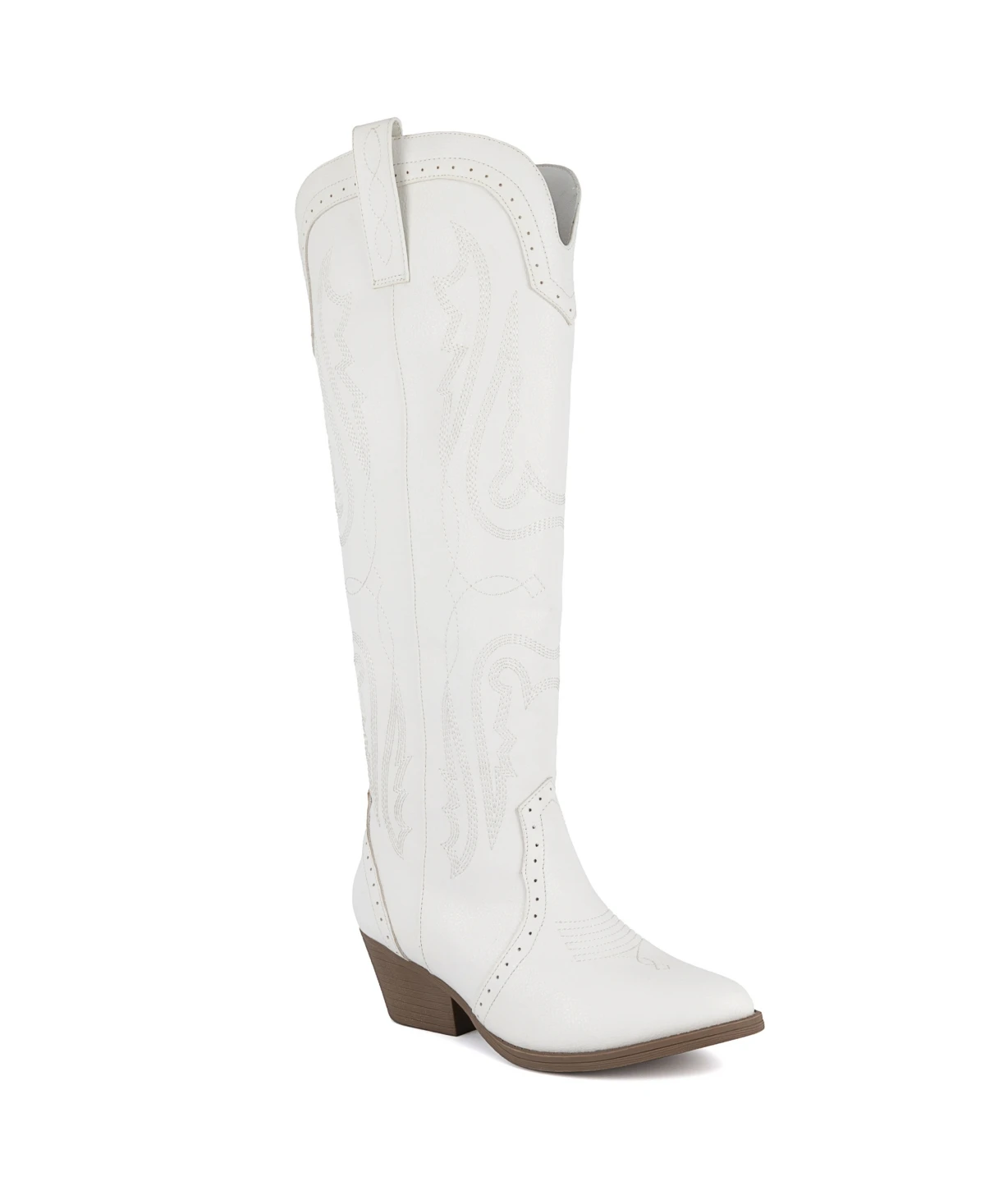 Sugar Women's Tall Tam Western Pull On Boots - White Tumbled